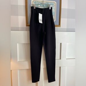 Zara Elegant High Waist Black Trousers Size XS